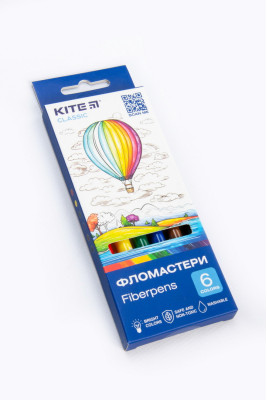 Фломастери 6 кольорів, KITE